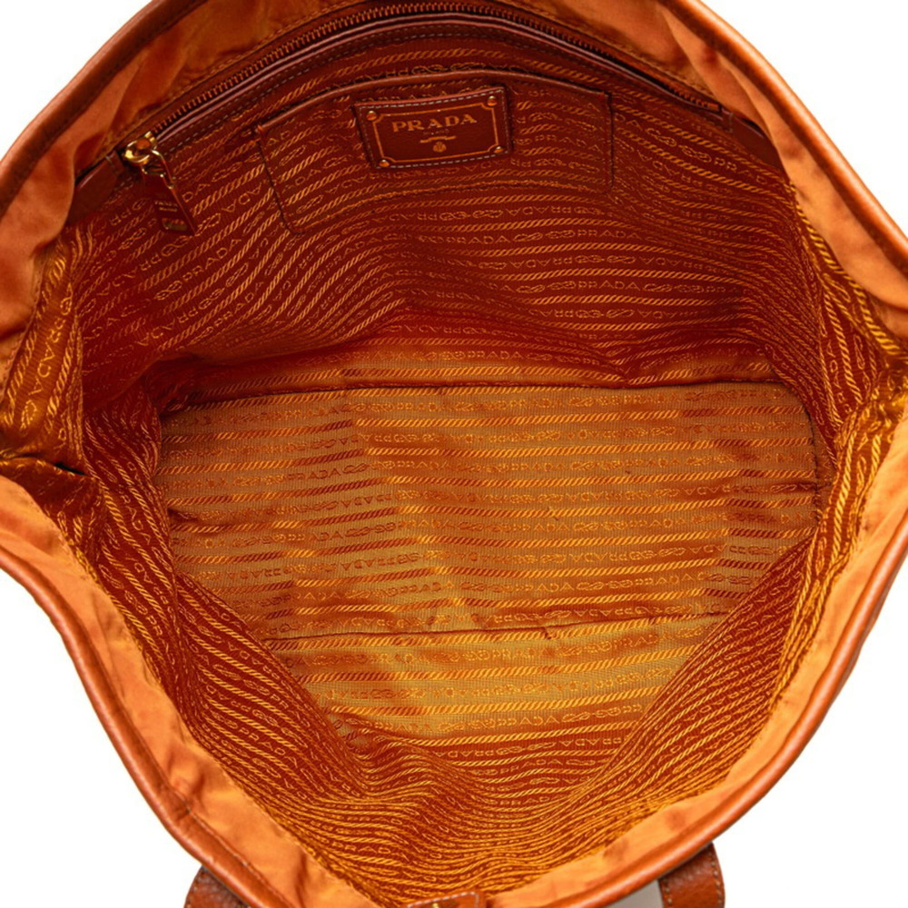 PRADA Orange Leather Shoulder Bag - Picture 5 of 9